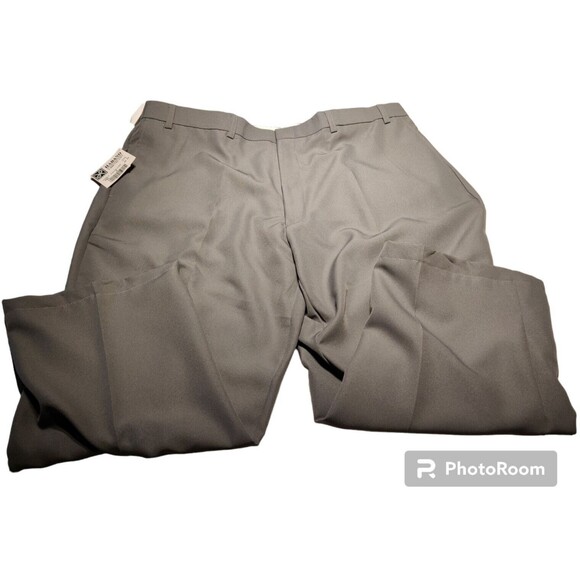 HABAND Men’s Dress Pants/ Gray/ Size 48x28 Polyester/ Flat Front - Picture 1 of 7